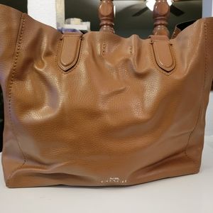 Tan coach tote